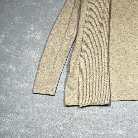 Vince Sweater Womens Medium Beige Wool Cashmere Open Front Cardigan Long Knit - Picture 4 of 10